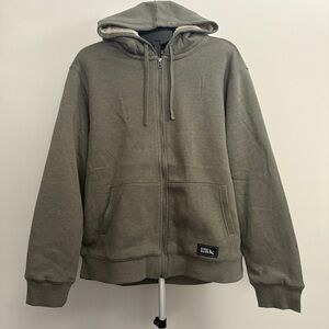 Eddie Bauer Olive Green Zip Up Sweater